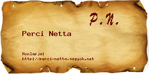 Perci Netta névjegykártya